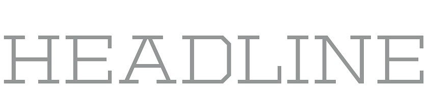 The word Headline in United Serif Semi-Extended Light font