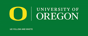 UO Yellow and white on green signature