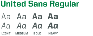 United Sans Regular typeface example