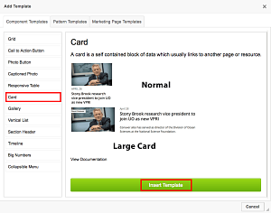 Add card template