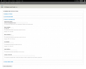 Screenshot of the Contact Information section Screenshot of the Contact Information section