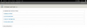Screenshot of the UO Banner and Footer Settings page Screenshot of the UO Banner and Footer Settings page