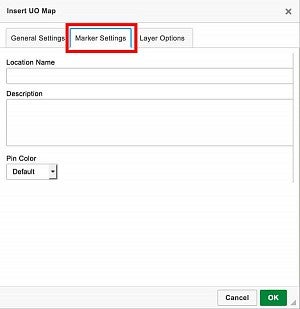 Screenshot of the marker settings Screenshot of the marker settings