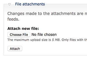 File attachments options