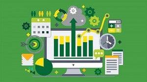 Graphic visualizing website analytics Graphic visualizing website analytics