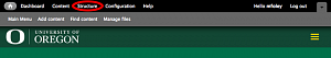Screenshot of the Structure button Screenshot of the Structure button