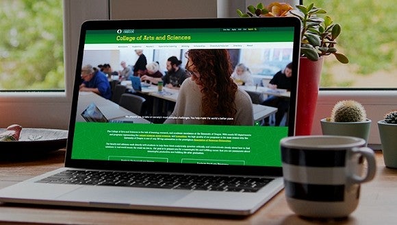 CAS website displayed on laptop