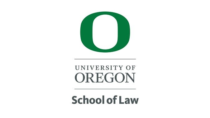 UO School of Law stacked secondary logo example