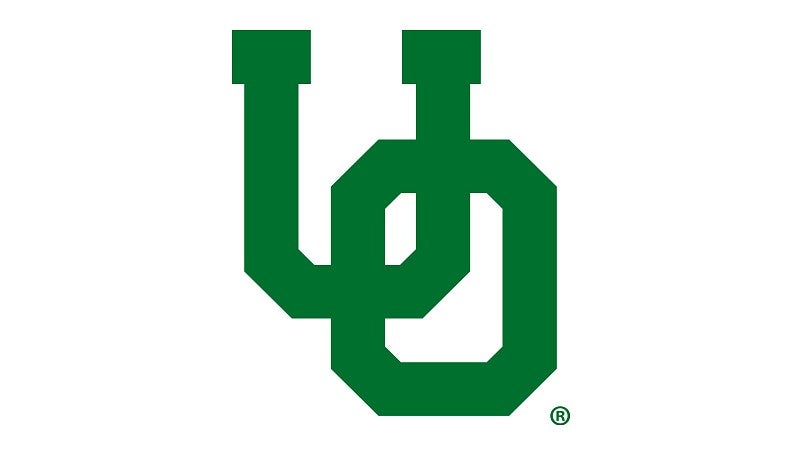 UO interlocking logo in green