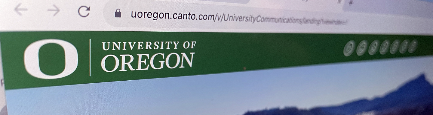 UO brand library website banner