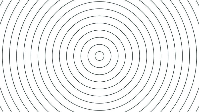 grey concentric circles on a white background