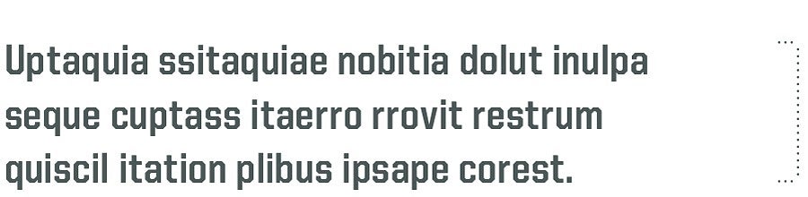Lorem ipsum text example using United Sans Semi-condensed Bold font