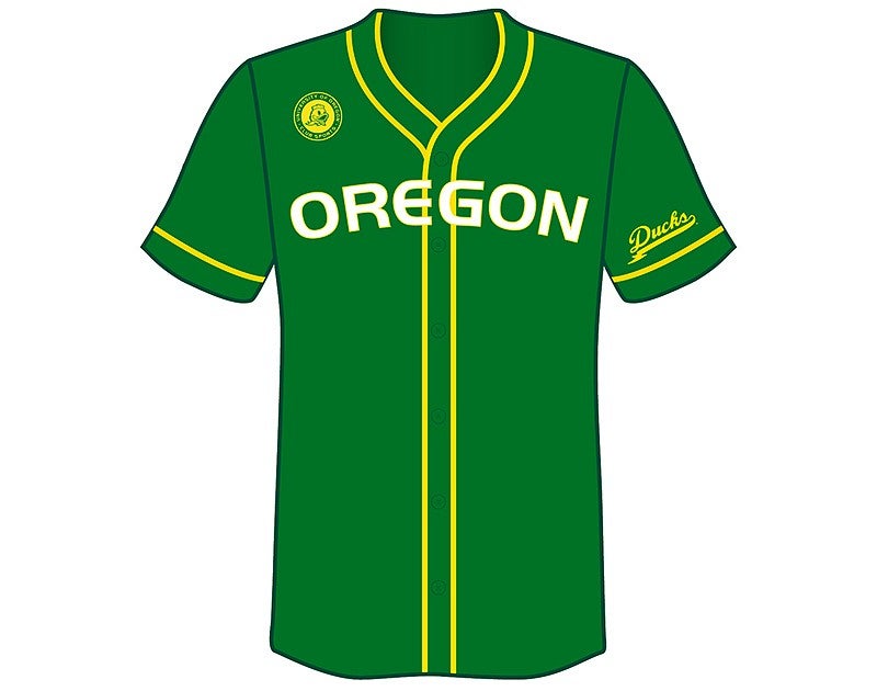 drawing of a UO baseball jersey