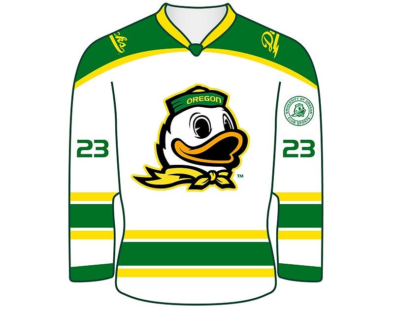 drawing of a UO hockey jersey