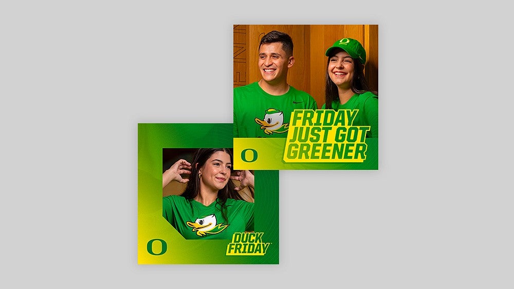 Duck Friday social media graphics