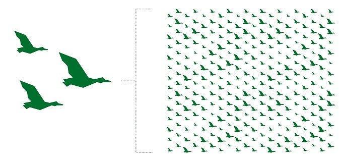 breakaway example of the soaring ducks pattern