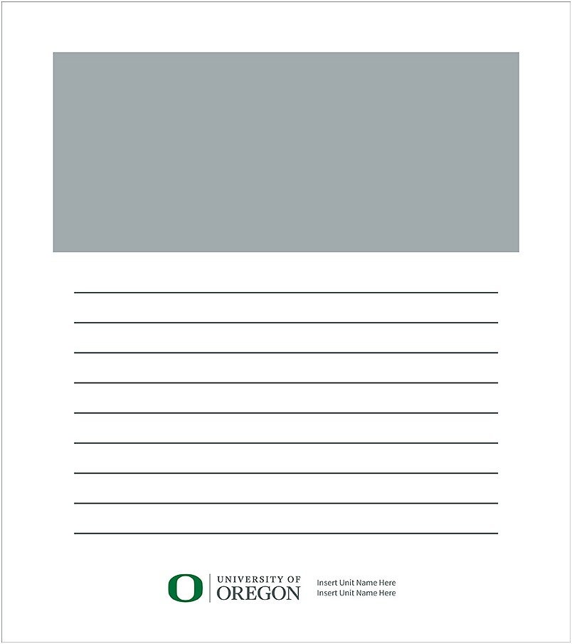 example showing UO logo next to unit name placeholder