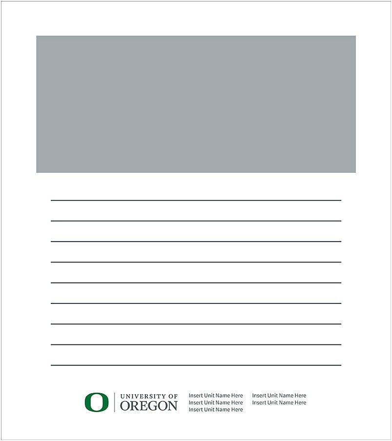 example showing UO logo next to unit name placeholder