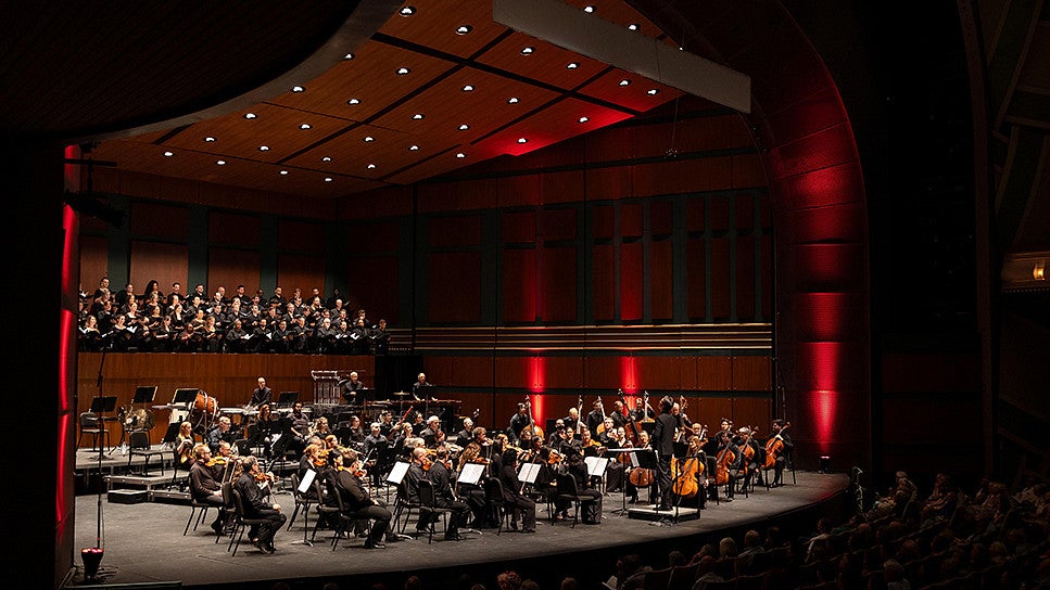 orchestra performs in hult center
