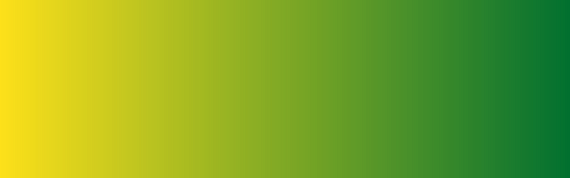 example color gradient with UO Yellow at left and UO Green at right