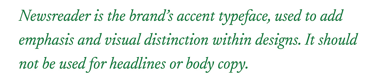 example text showing the Newsreader font