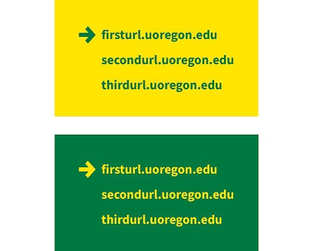 two examples of three URLs grouped together