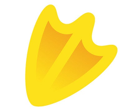 yellow webfoot mark with a gradient applied