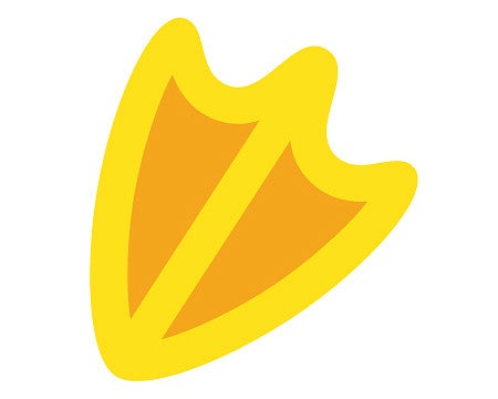 webfoot icon with a solid two-color treatment 