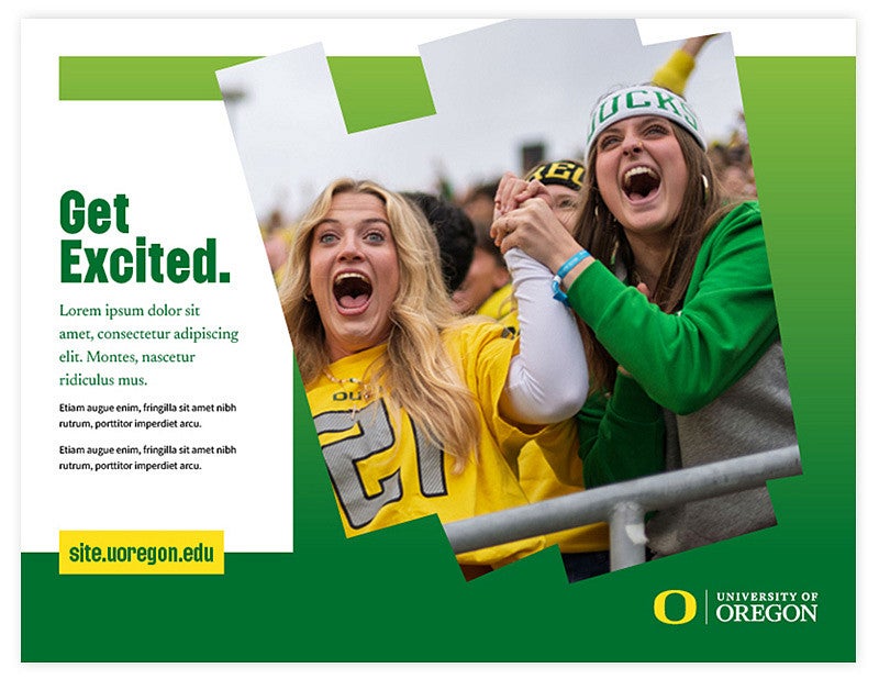 two oregon duck fans celebrating