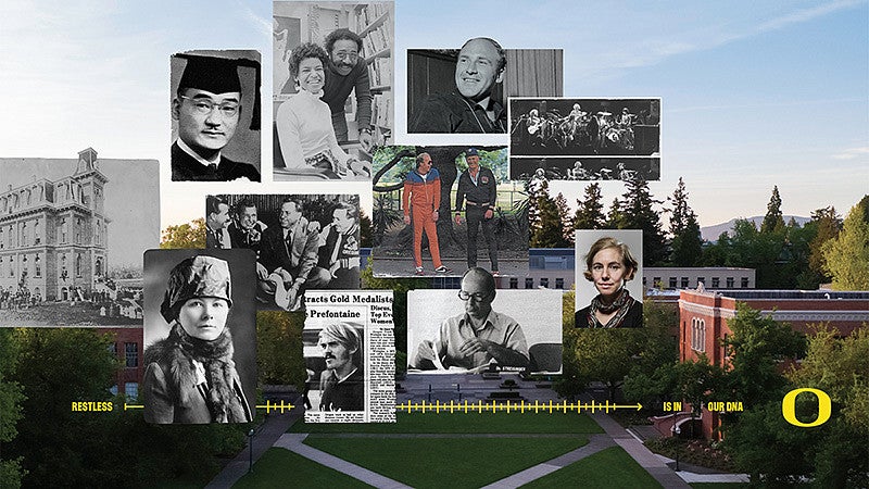 photo collage on top of a campus as a background