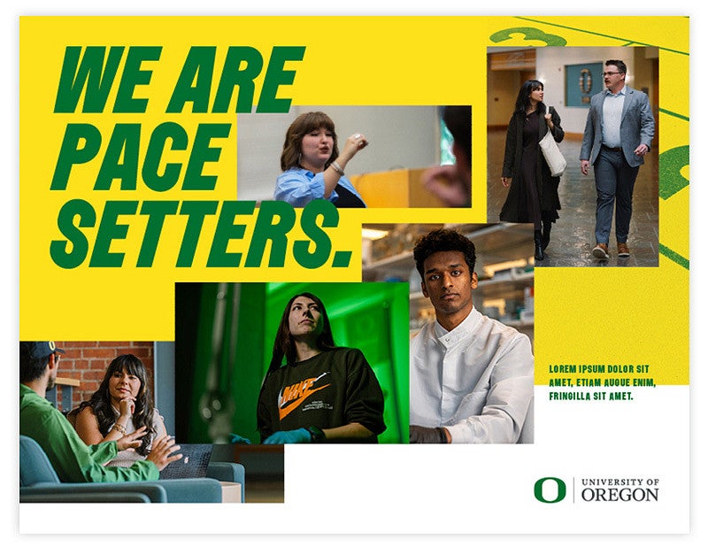 a collage of photos with the words "we are pace setters"