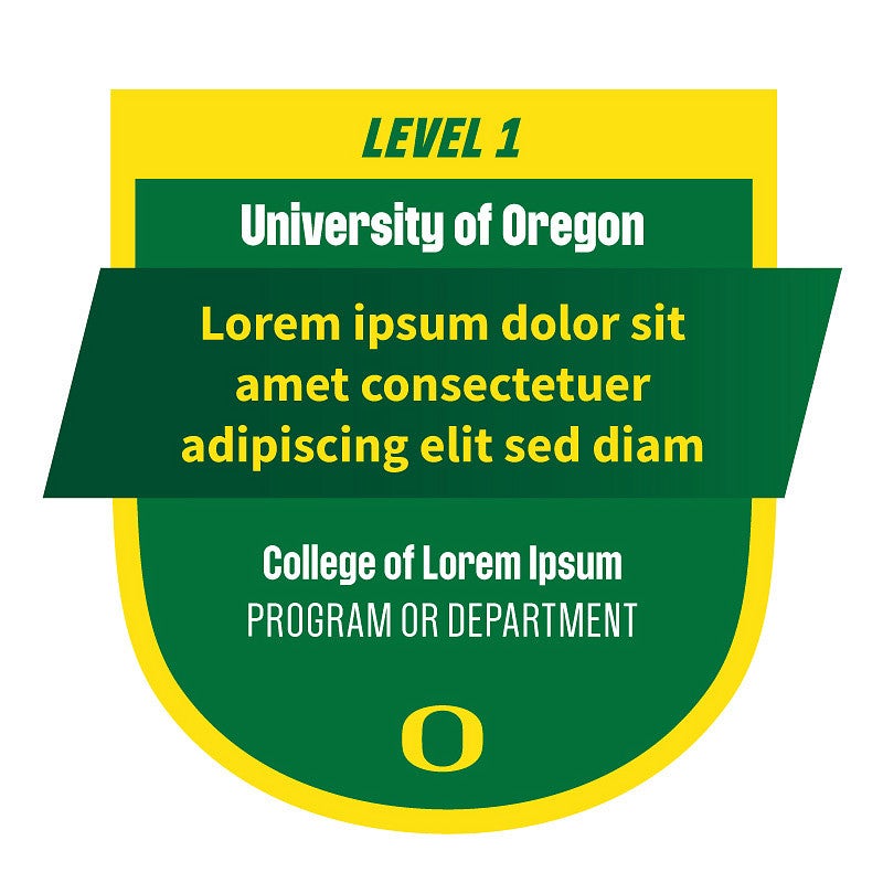 UO branded microcredential with Level 1 identifier