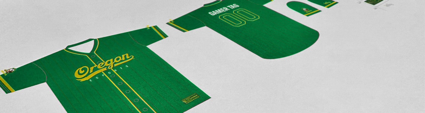green UO-branded jersey t-shirts 