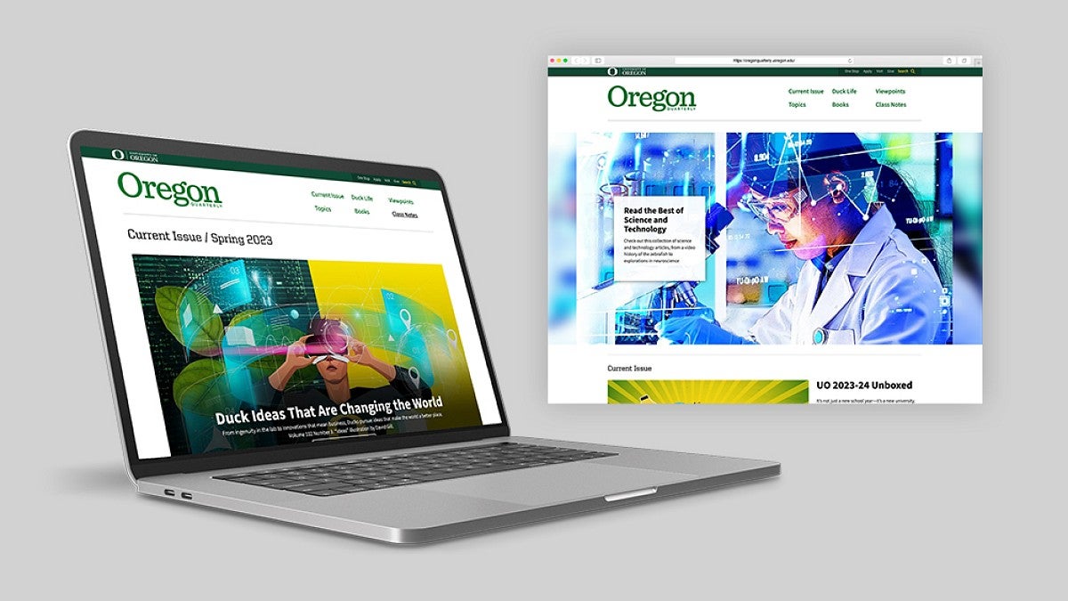 Oregon Quarterly website homepage