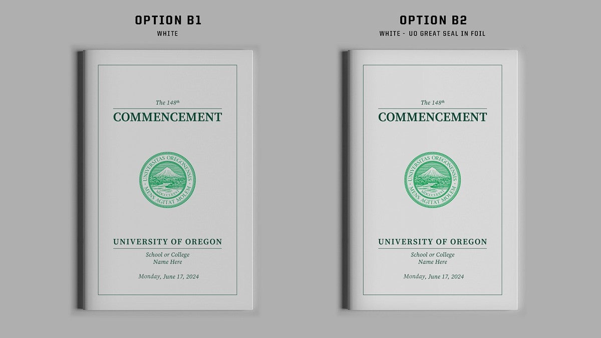 White Cover Options B1 and B2 (With UO Great Seal Foil)