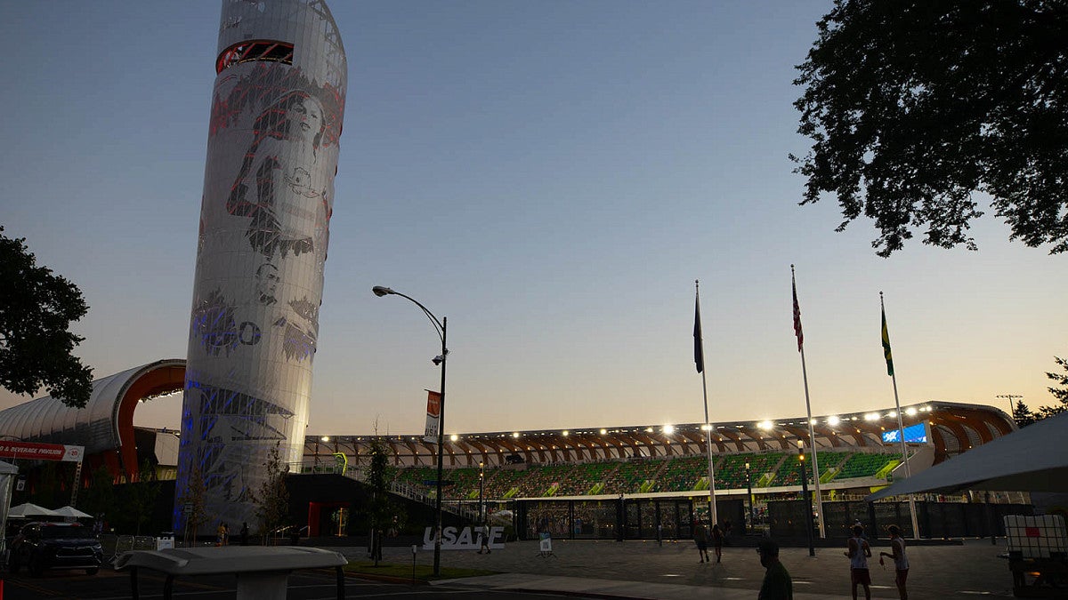 Hayward Field at Dusk
